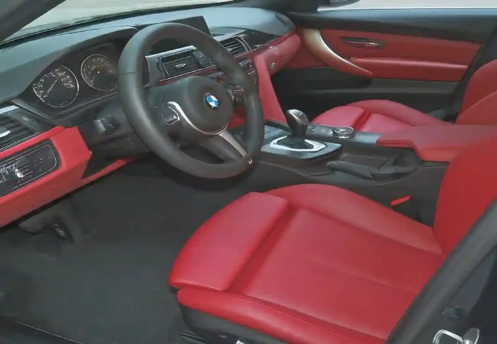 BMW interior with red Leather