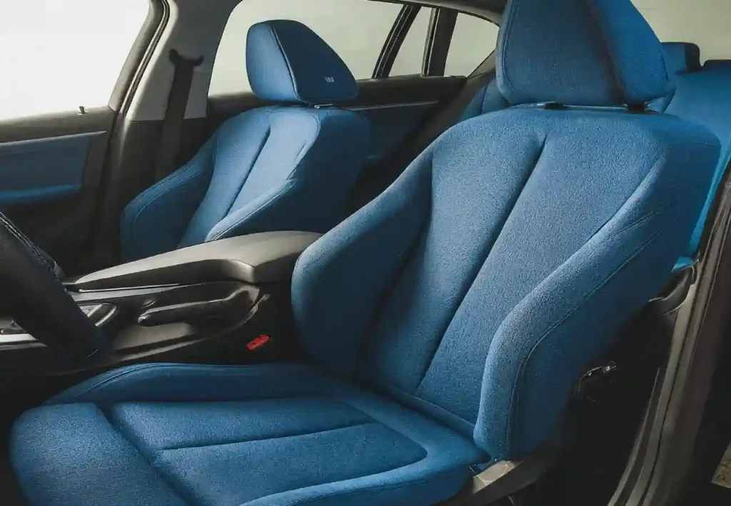 Blue Leather upholstery from BMW 