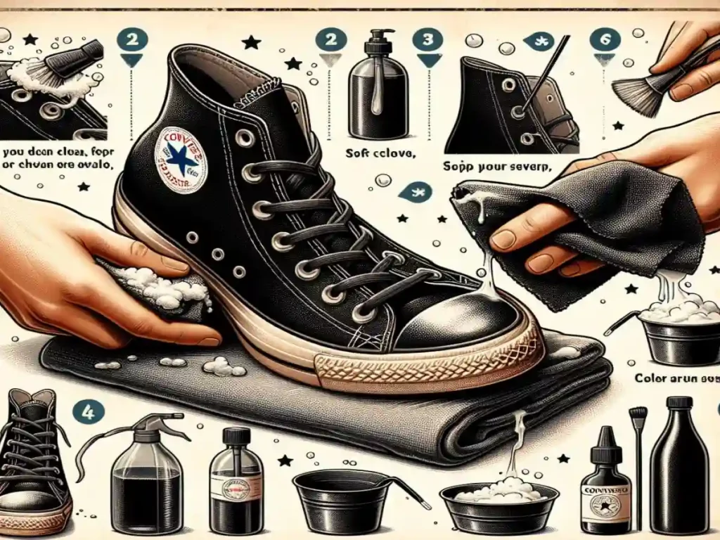 How to clean leather Converse shoes
