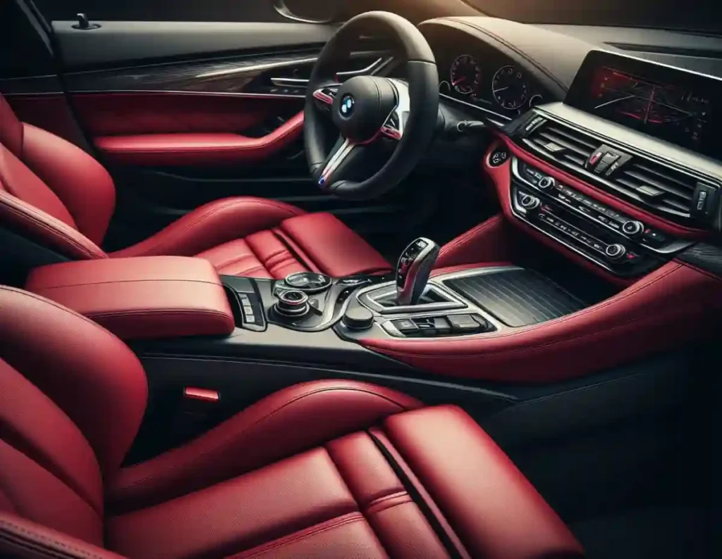 bmw red front seats 