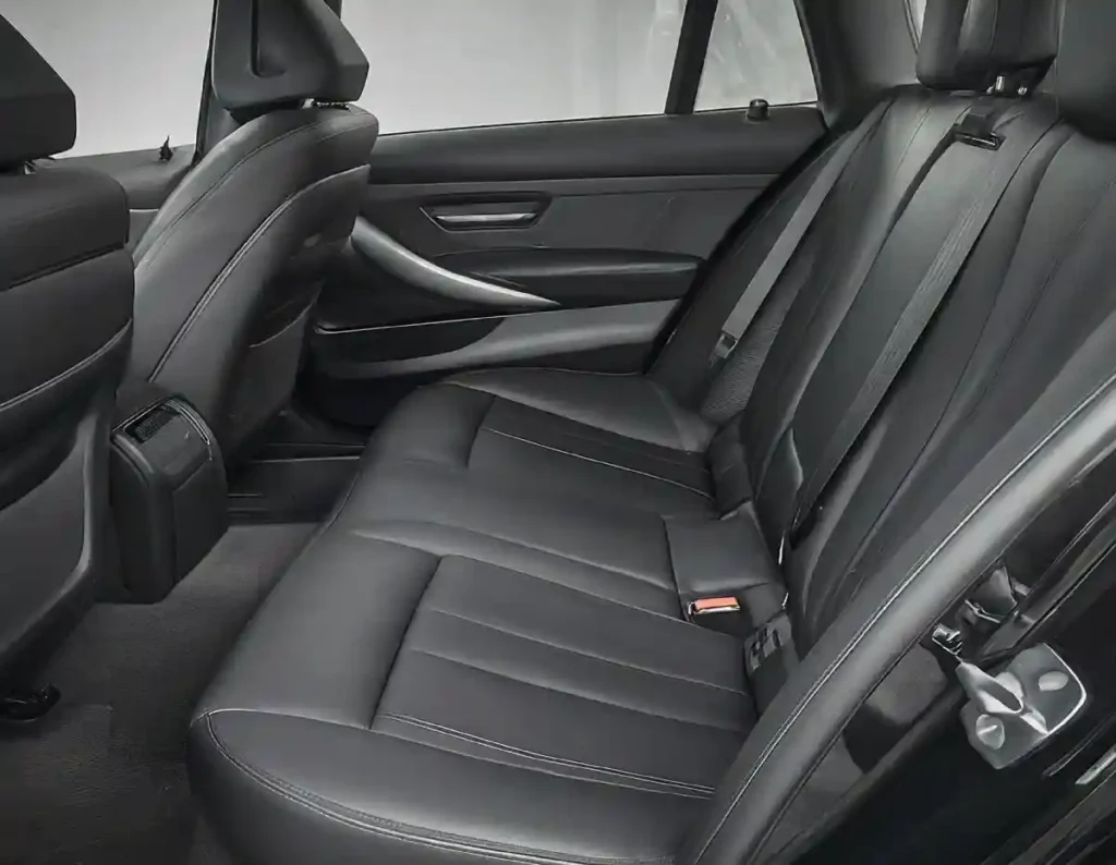 the right side of the bmw interior black rear seats